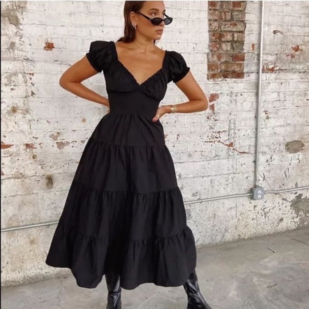 ISO weworewhat poplin dress in black size small